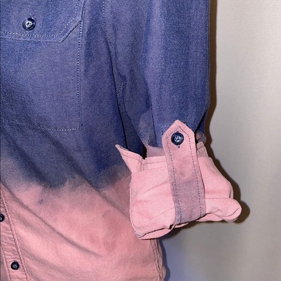 SUNRISE DIP DYED GRAPHIC BACK BUTTON DOWN SHIRT - Picture 7 of 7